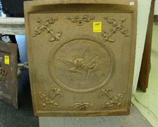 Cast iron fireplace front.