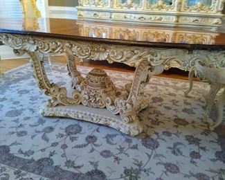 Dining table base detail