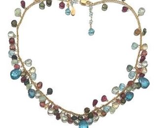  Ladies Gemstone Briolette Necklace 