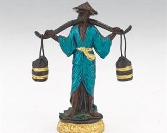 Austrian Cold Painted Bronze Water Carrier