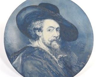 Blue and White Plaque of Peter Paul Rubens