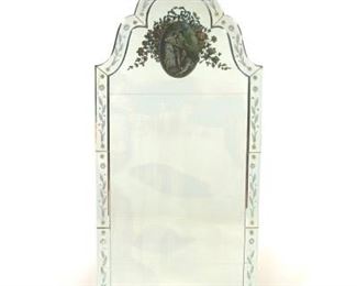 Eglomise and Etched Glass Mirror