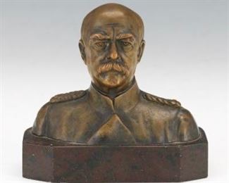 General Foch Bronze Cabinet Bust