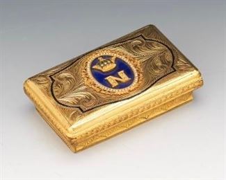 Gilt Bronze Napoleonic Box, ca. 1890s