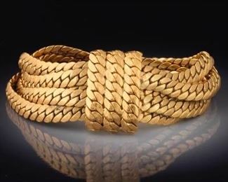 Italian Curb Link Chain Five Strand Bracelet 