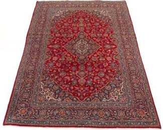 Kashan Signed Carpet 