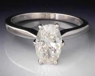 Ladies 1.10 ct Diamond Solitaire Ring 