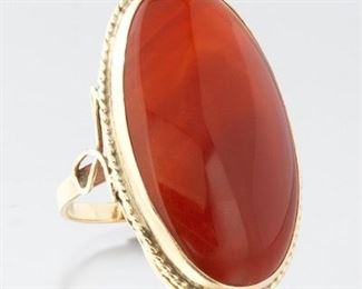 Ladies Agate Cabochon Ring 