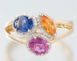 Ladies Color Sapphire Ring 