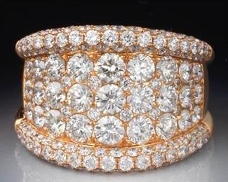 Ladies Diamond Cluster Cocktail Ring 