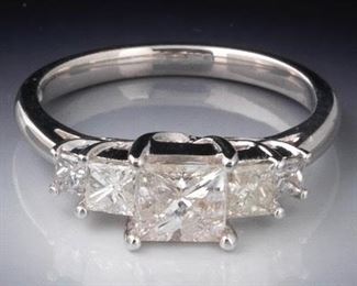 Ladies Princess Cut Diamond Ring 