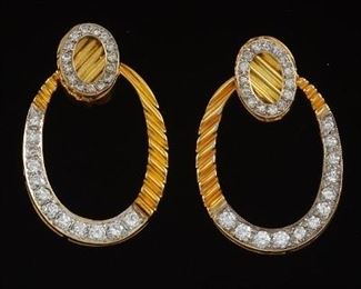 Ladies Vintage Pair of TwoinOne Earrings 