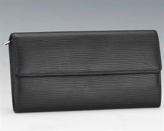 Louis Vuitton Black Epi Leather Porte Tresor International Wallet 