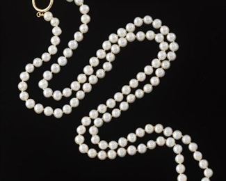 Matinee 6mm Pearl Necklace with Toggle Clasp 