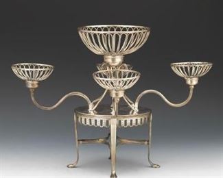 Old Sheffield Silver Plated Epergne 