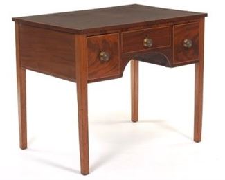 Petite Desk with Gilt Leather Top