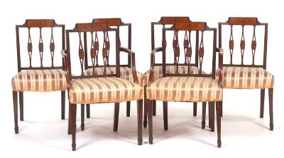 Set of Six Sheraton Dining Chairs, Baltimore, ca. 1790 1800 