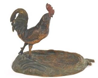 Tiffany Co. Cold Painted Bronze Cockerel