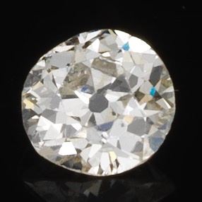Unmounted 0.90 ct Old Mine Cut Diamond, K color, SI1 clarity 