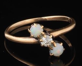 Victorian Diamond and Opal Ring 