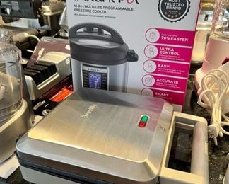 Breville Waffle Maker and a New In Box Instant Pot