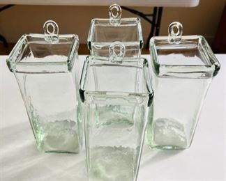 Glass wall hanging vases