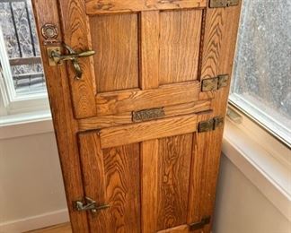 Antique Alaska oak icebox