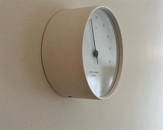 Original white metal Thermometer designed by Henning Koppel for Georg Jensen