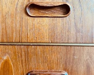 Incredible Danish Modern Gentleman’s Chest by Falster with Tambour Door.  48”W x 46”T x 17 3/4”D