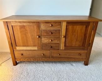 Vermont Furniture Designs mission style cherry wood credenza.  61”W x 36”T x 20”D