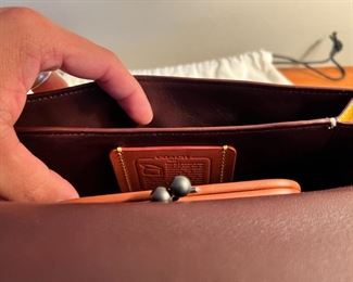 Coach 1941 Dinky Yellow Glove Tanned Leather Cross Body Bag with Gunmetal Hardware and Dust Bag