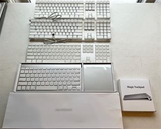 Apple Certified Referbished Magic Keyboard w/ Magic Trackpad, three additional Apple Keyboards and one additional Magic Trackpad