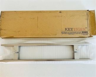 New In Box KeyTiger “Madison” brushed(satin finish) door pull.  23.62” long