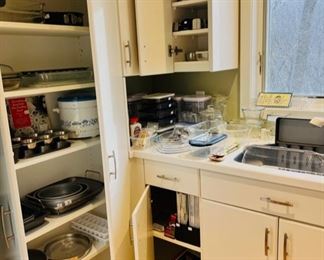 Very full chef’s kitchen and pantry