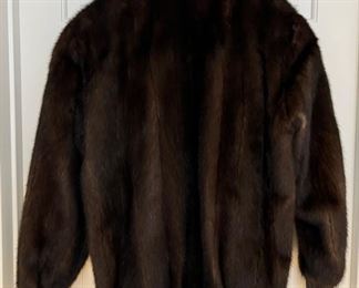 Very Nice Ladies reversible mink and leather bomber style jacket