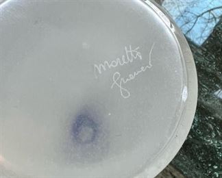 Franco Moretti Art Glass Murano Scavo Perfume Bottle, Signed