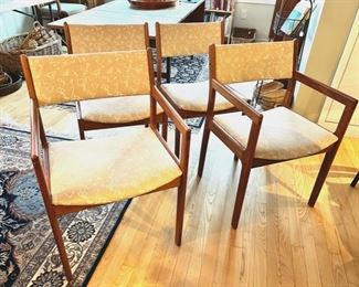 Vintage Danish Modern D-Scan Teak Dining Chairs