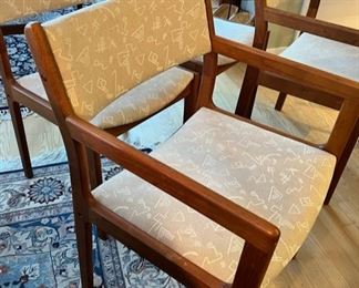 Vintage Danish Modern D-Scan Teak Dining Chairs