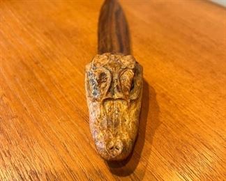 Vintage alligator head letter opener