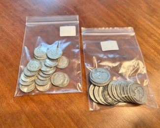 Silver dimes & quarters