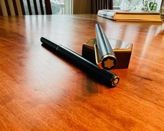 Mont Blanc Navy Blue Slimline 14kt Nib Fountain Pens