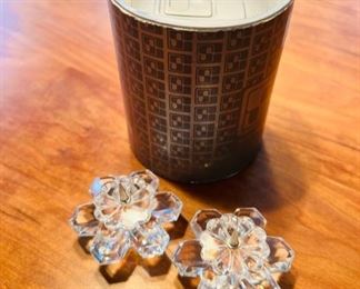 Swarovski Crystal Snowflake Candleholders
