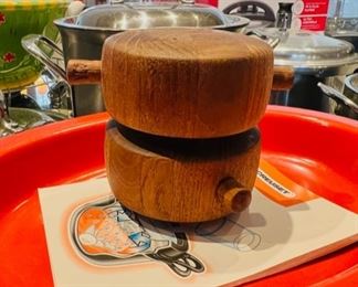 Danish Modern teak salt shaker/pepper grinder by Jens Quistgaard