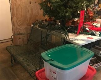 Glider bench tote containers