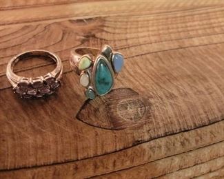 Sterling Rings sz 7 to 8
