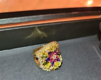 Costume jewelry Necklace and 3 rings cases not included 