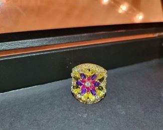 Costume jewelry Necklace and 3 rings cases not included 