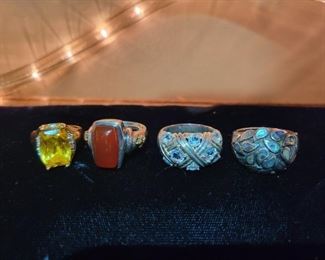 4 Sterling rings