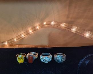 4 Sterling rings