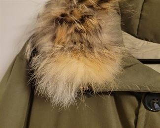 Eddie Bauer coat with  Faux fur collar 